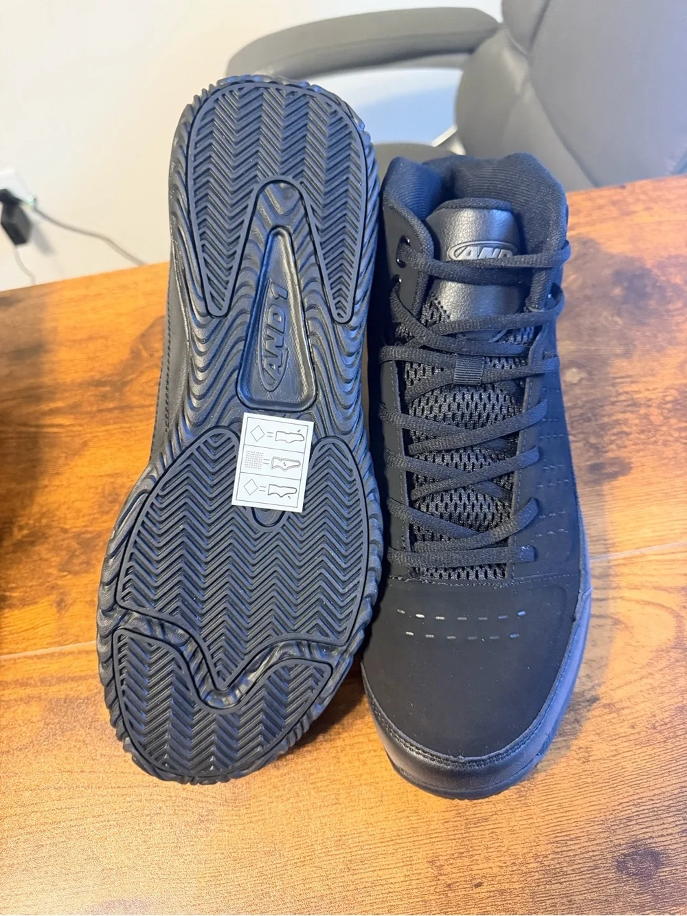 And1 Men's Black High-Top Athletic Shoes